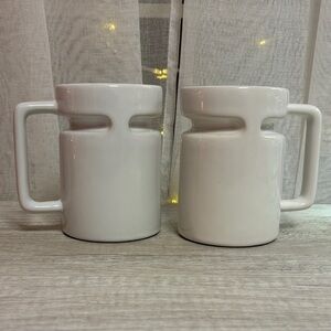 Hotjo White Ceramic Mug Set